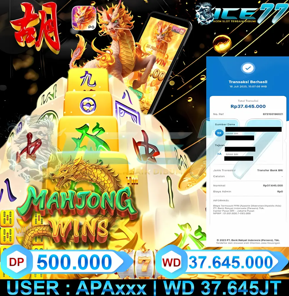 ICE77 JACKPOT RTP SLOT GACOR Rp.50.000.000.,- LUNAS