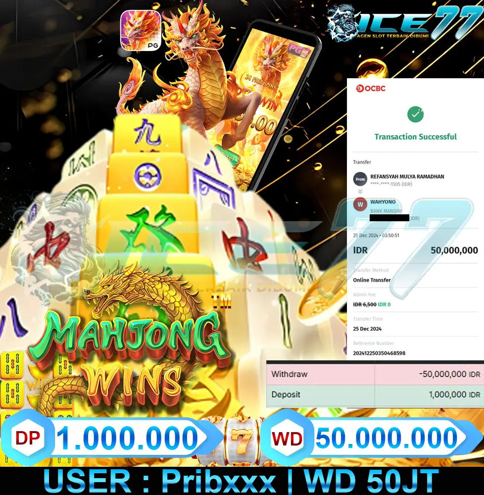 ICE77 JACKPOT RTP SLOT GACOR Rp.50.000.000.,- LUNAS