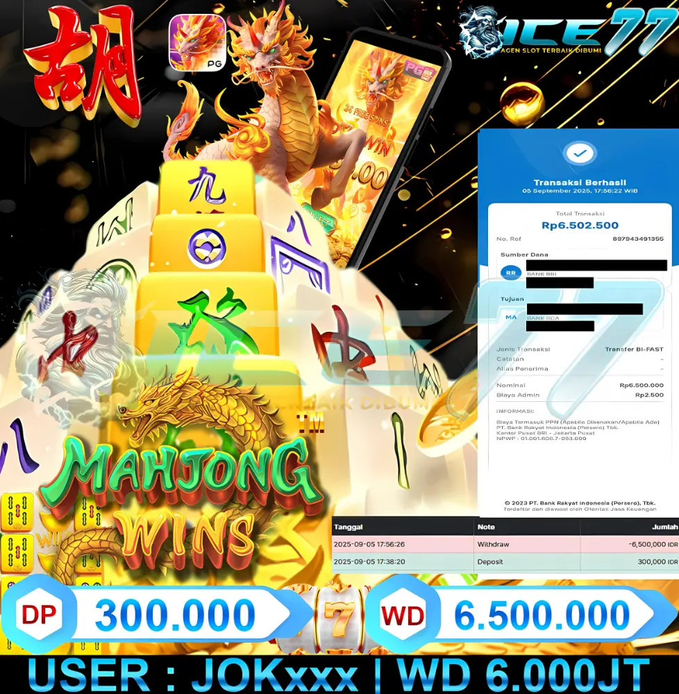 ICE77 JACKPOT RTP SLOT GACOR Rp.3.300.000.,- LUNAS